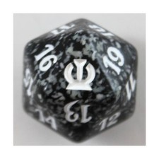 WotC MTG Spindown d20 Life Counters Theros - Black & Grey w/White NM