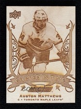2019-20 Upper Deck Engrained Carved in Time Auston Matthews #CT-7 0c3