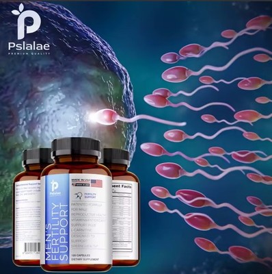 Pslalae Men's Fertility Support Multivitamin 120 Capsules L-Carnitine Maca