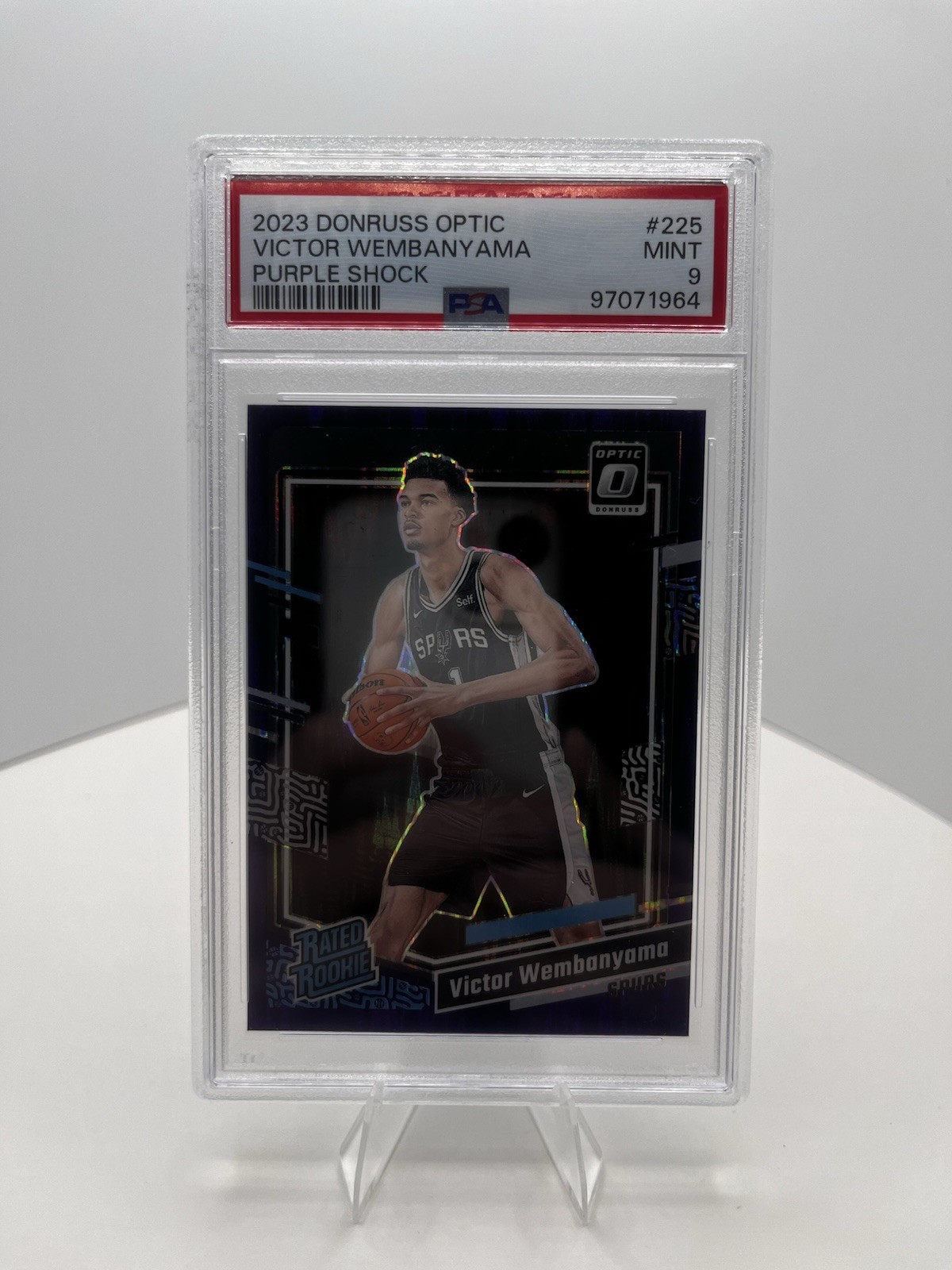 2023-24 Panini Donruss Optic - Rated Rookie Victor Wembanyama #225 Purple Prizm