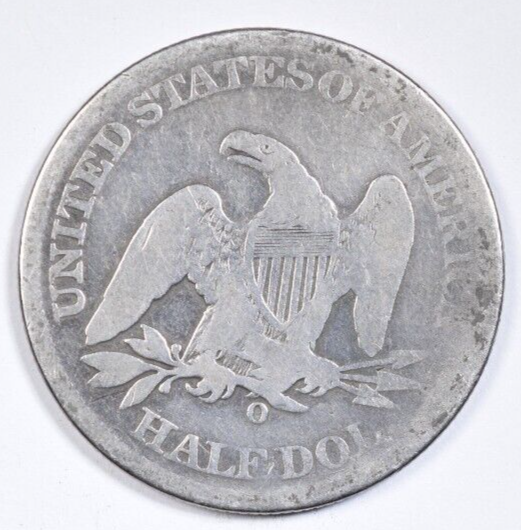 1860-O SEATED LIBERTY HALF DOLLAR VG! | eBay