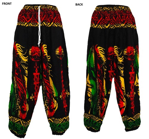 Cuffed Rasta Harem Pants Baggy Unisex 