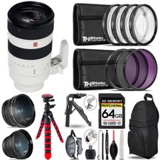 Sony FE 70-200mm f/2.8 GM OSS II Lens -3 Lens Kit  Tripod Backpack -64GB Kit