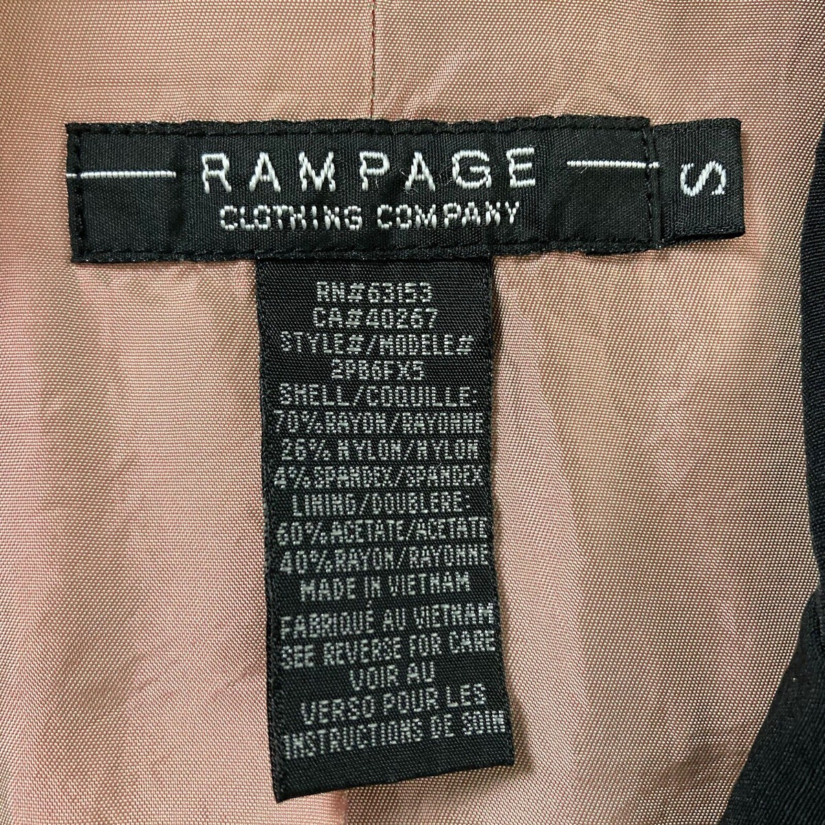 Rampage Clothing Co Blazer Womens Size Small Black | eBay