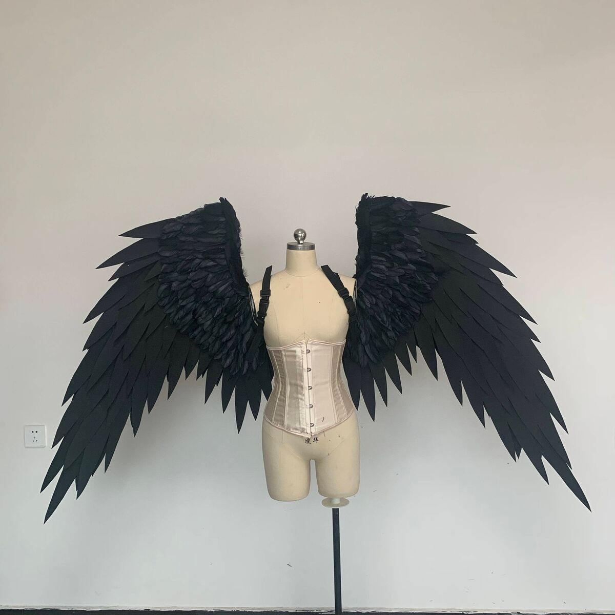 Black Angel Wings From Goose Feathers / Isolon Handmade Cosplay