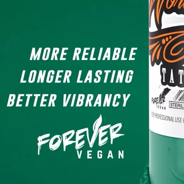 Tinta de tatuaje mundialmente famosa 1 oz azul rojo verde amarillo negro gris marrón púrpura naranja Foto 3 de 3