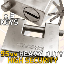 Shipping Container Lock HEAVY DUTY 95mm Padlock High Security Shutter Chain TZ