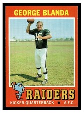 1971 TOPPS GEORGE BLANDA #39 HOF OAKLAND RAIDERS HIGH GRADE NO CREASES BEAUTIFUL