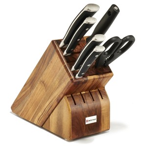 Wusthof Classic Ikon 7 Piece Knife Block Set Acacia model ...