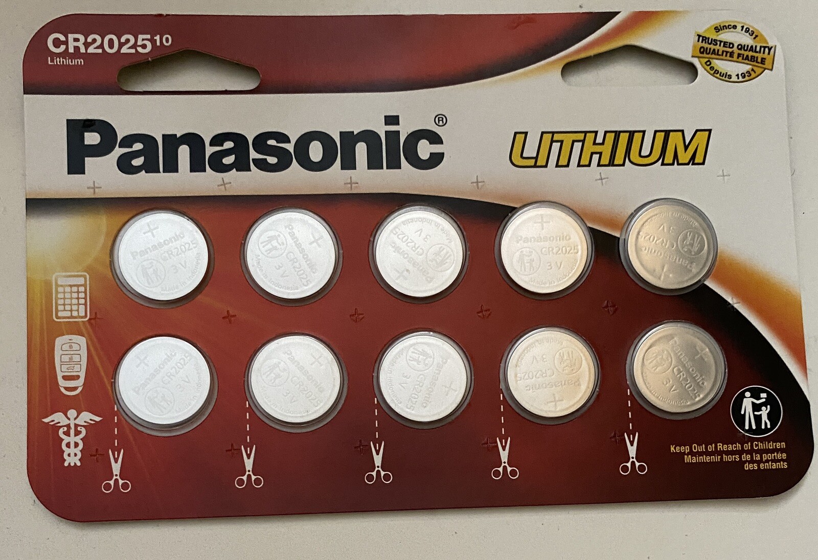 10 Pack CR2025 CR 2025 3V LITHIUM BATTERY BR2025 DL2025 Panasonic | eBay