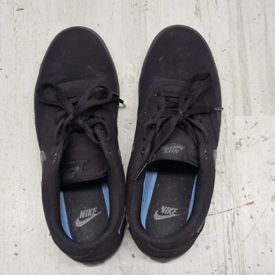 Nike SB Shoes Mens 7.5 Black Check Solarsoft Canvas Low Top 843896