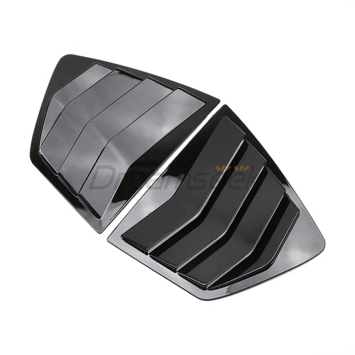 2x Side Window Louver Cover For Honda Accord 9th 2013-2017 Quarter Glossy Black image 4
