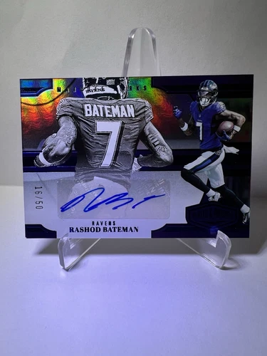 2023 Panini Plates & Patches - Marquee Marks Blue #MM-RB Rashod Bateman /50 (AU)