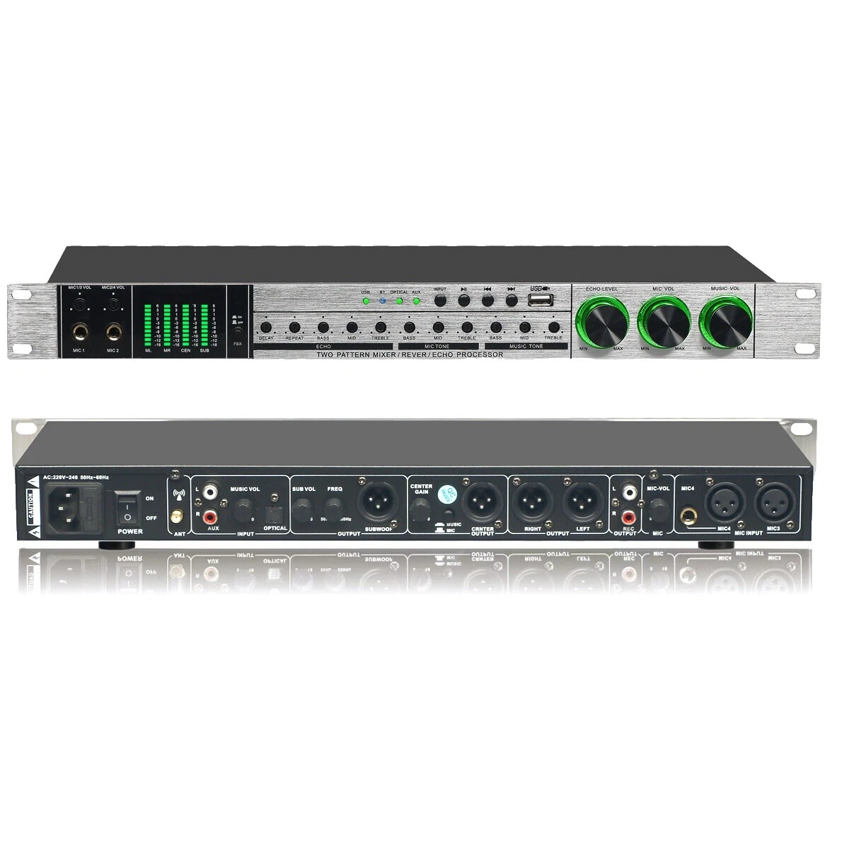 Processadores de sinal de Montagem em Rack de Reverb e Efeitos de Rack