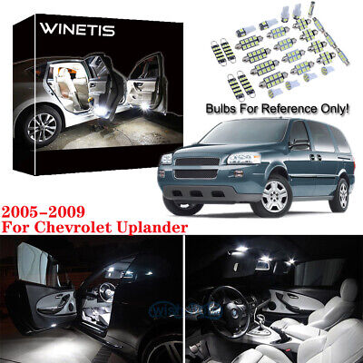 Details about  / 12x Bulb LED Interior Light Package kit For 2005-2009 Chevrolet Uplander White