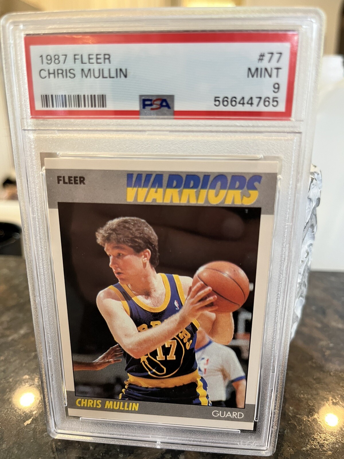 1987 Fleer Basketball #77 Chris Mullin Mint PSA 9 card