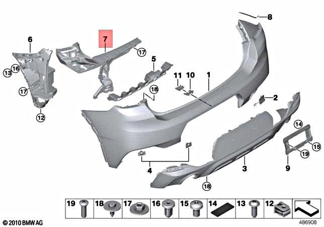 Genuine BMW F39 X2 16d 18d 18dX 18i Guide Bumper Side Inner Right 