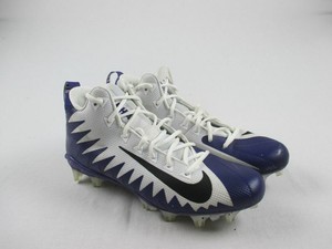 purple and white cleats