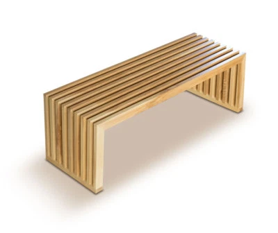 NEUERRAUM Cube Banquette En Chêne Massif, 3 Places, 122 x 40 cm, Neuf - Photo 1/4