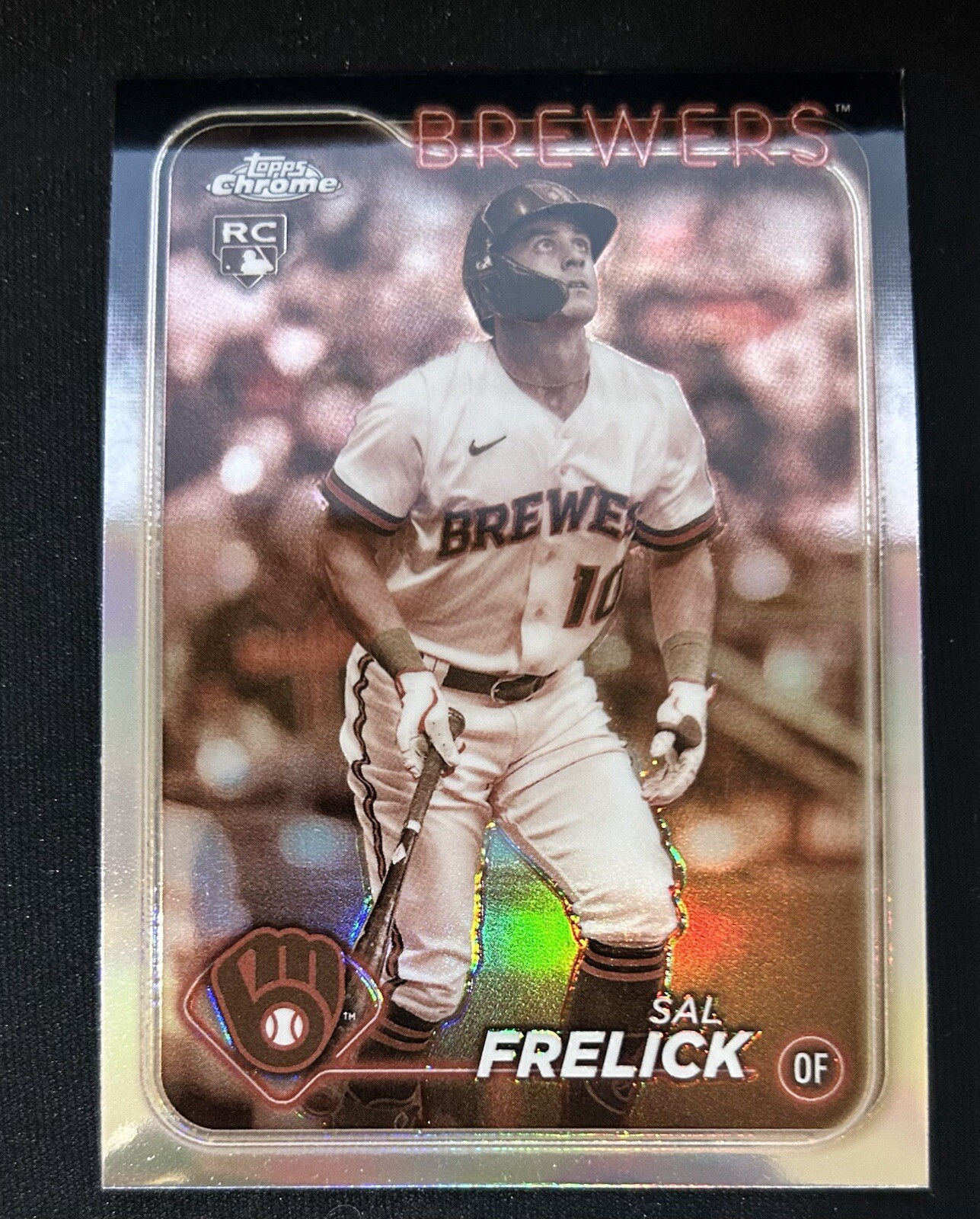 2024 Topps Chrome #39 Sal Frelick (RC) Sepia Refractor Milwaukee Brewers