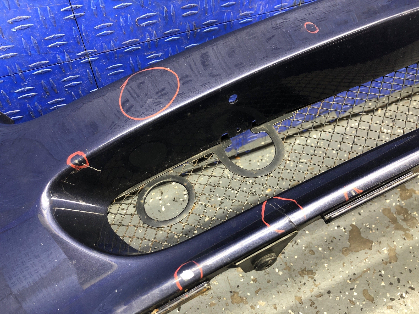 2006-2018 ASTON MARTIN VANTAGE V8 FRONT BUMPER COVER ASSEMBLY BLUE SAPPHIRE OEM