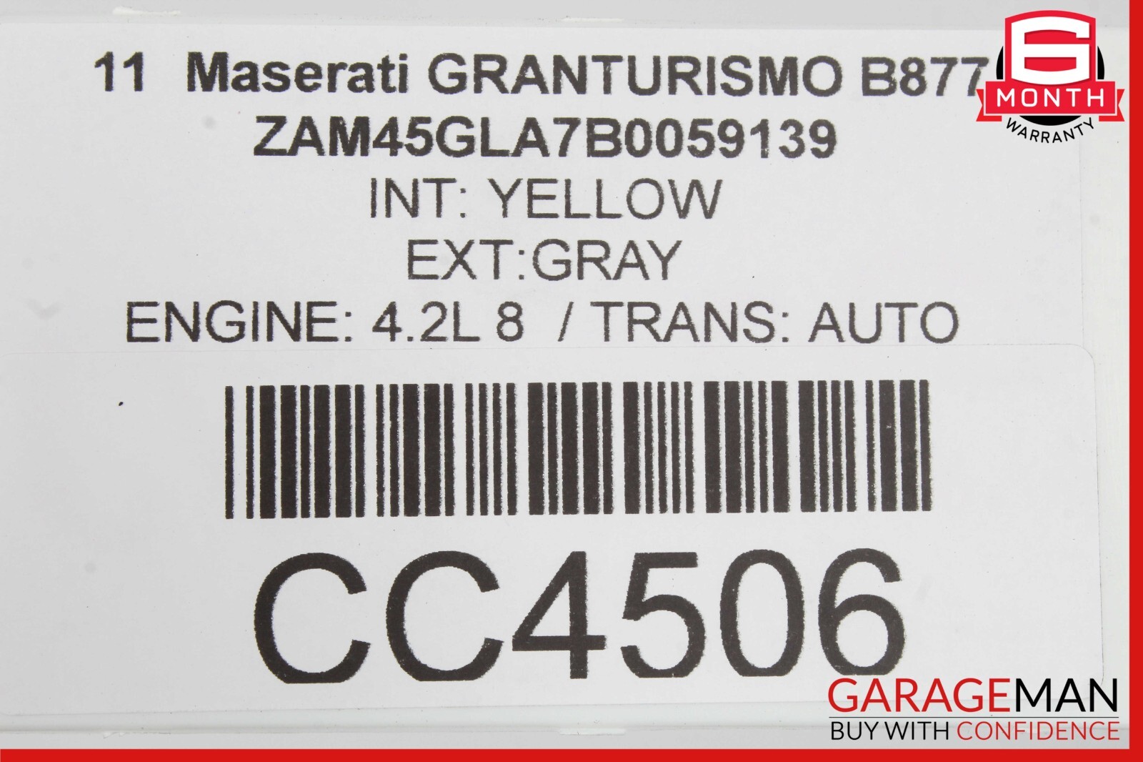10-17 Maserati GranTurismo M145 Coupe Left Driver Side Rocker Panel Skirt OEM
