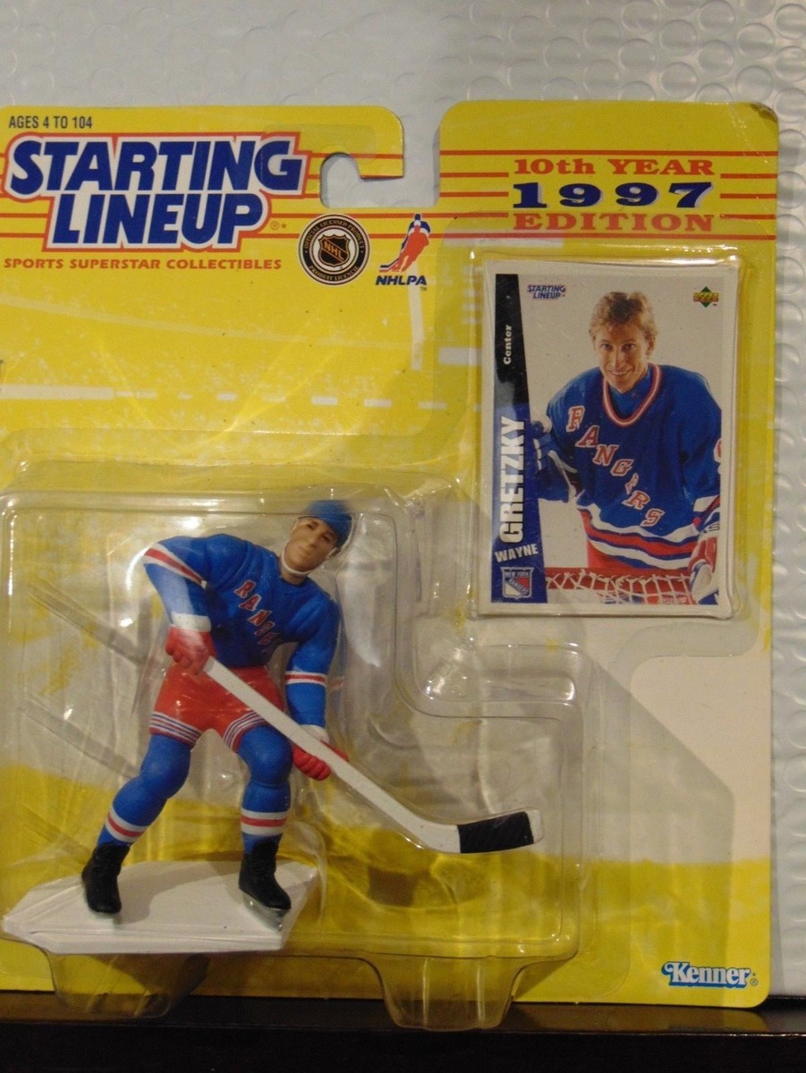 STARTING LINEUP WAYNE GRETZKY NEW YORK RANGERS HOCKEY ACTION