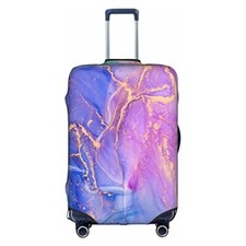 Luggage Cover Elastic S 18-21 inch suitcase Blue Purple Abstract Waves