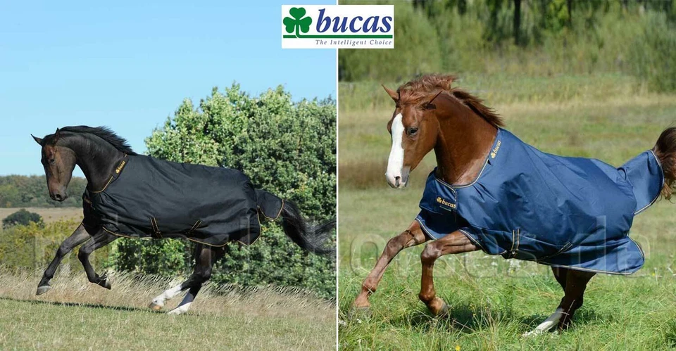 Bucas Irish Turnout Light 50g Regendecke 1200D black schwarz navy blau