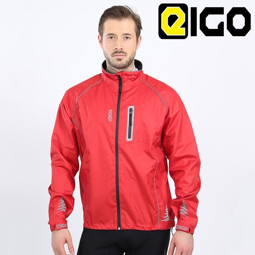 MENS WATERPROOF CYCLING JACKET RED 