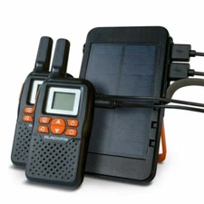 Blackfin Solar Walkie Talkie Kit 16 Mile Range 22 Channels- WTK-2002S