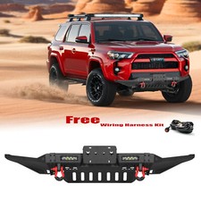 Aaiwa For 2015-2020 Toyota 4runner Steel Front Bumper Wwinch Plate Lights 001
