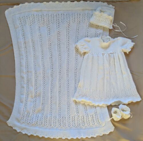 Hand Knit Christening Gown - image 1