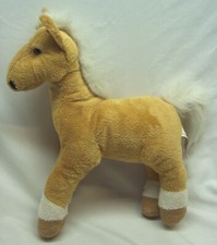 Animal Alley SOFT TAN  WHITE HORSE PONY 11" Plush STUFFED ANIMAL Toy