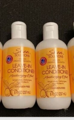 New 2 X 8 FL oz  Shea Solutions Leave in Conditioner Moisturizing Effect