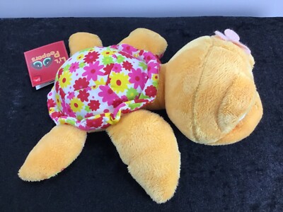 Li'l Peepers Suki Stofftier Schildkröte Sunshine (25,4 Cm) – Mit Blumenpanzer & Baby | Gelb, Weicher Plüsch