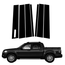 For Ford Explorer 2002-2010 Gloss Black Pillar Posts Door Trim Window Cover