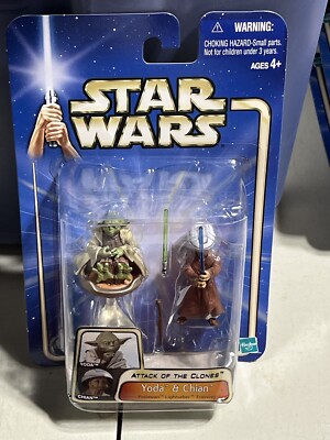 Star Wars Yoda and Chian Padawan Lightsaber Training 2003 #15 NEW ON SEALED CARD