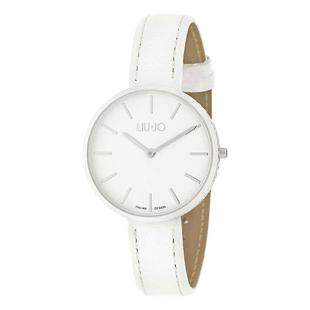 Liu Jo Women's Glamour Watch White Steel Case With Stones