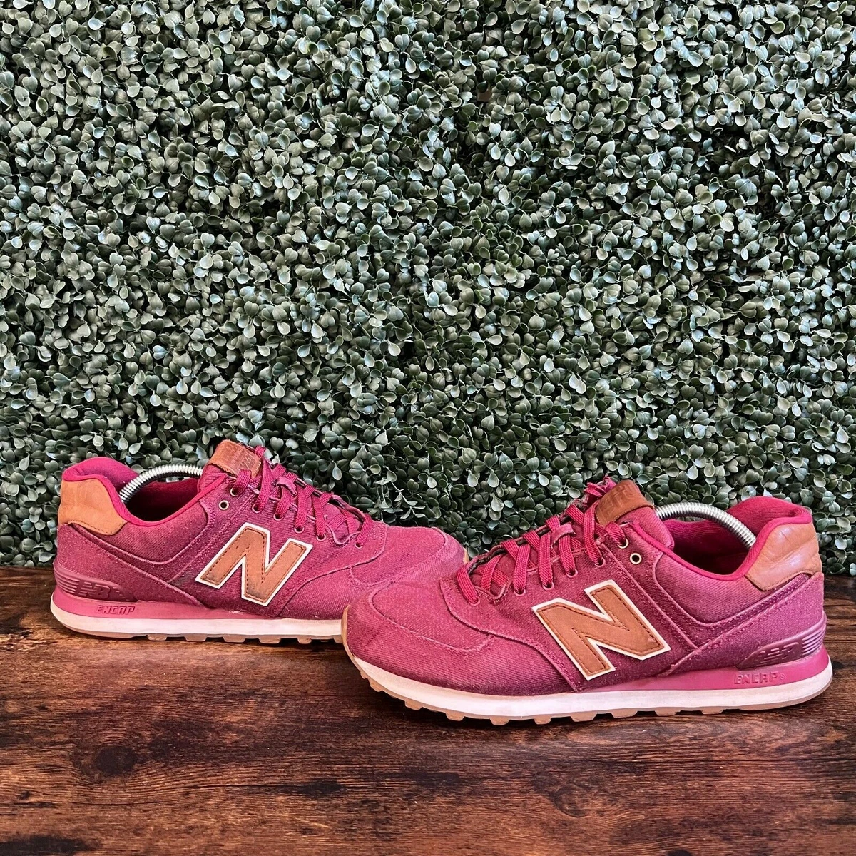 New balance top 574 red brown