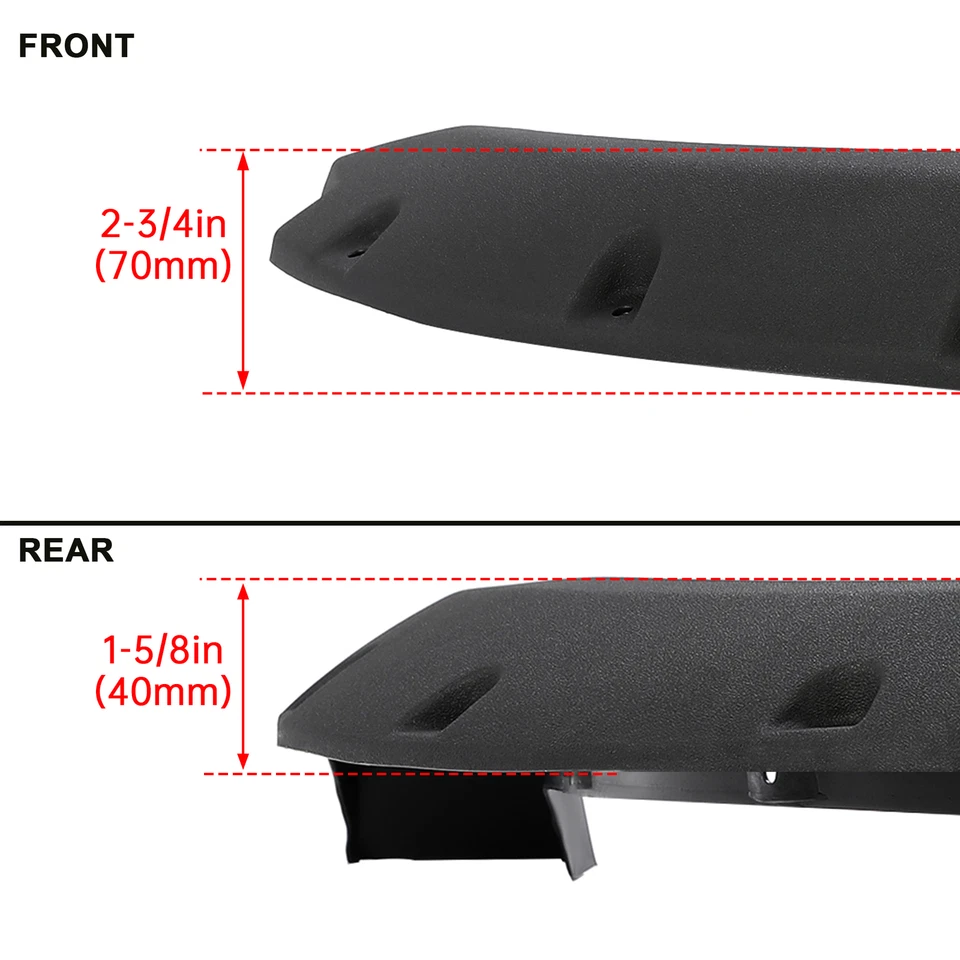 FOR 2009-2023 DODGE RAM 1500 BLACK POCKET RIVETED WHEEL FENDER FLARES BOLT STYLE Foto 3 de 4