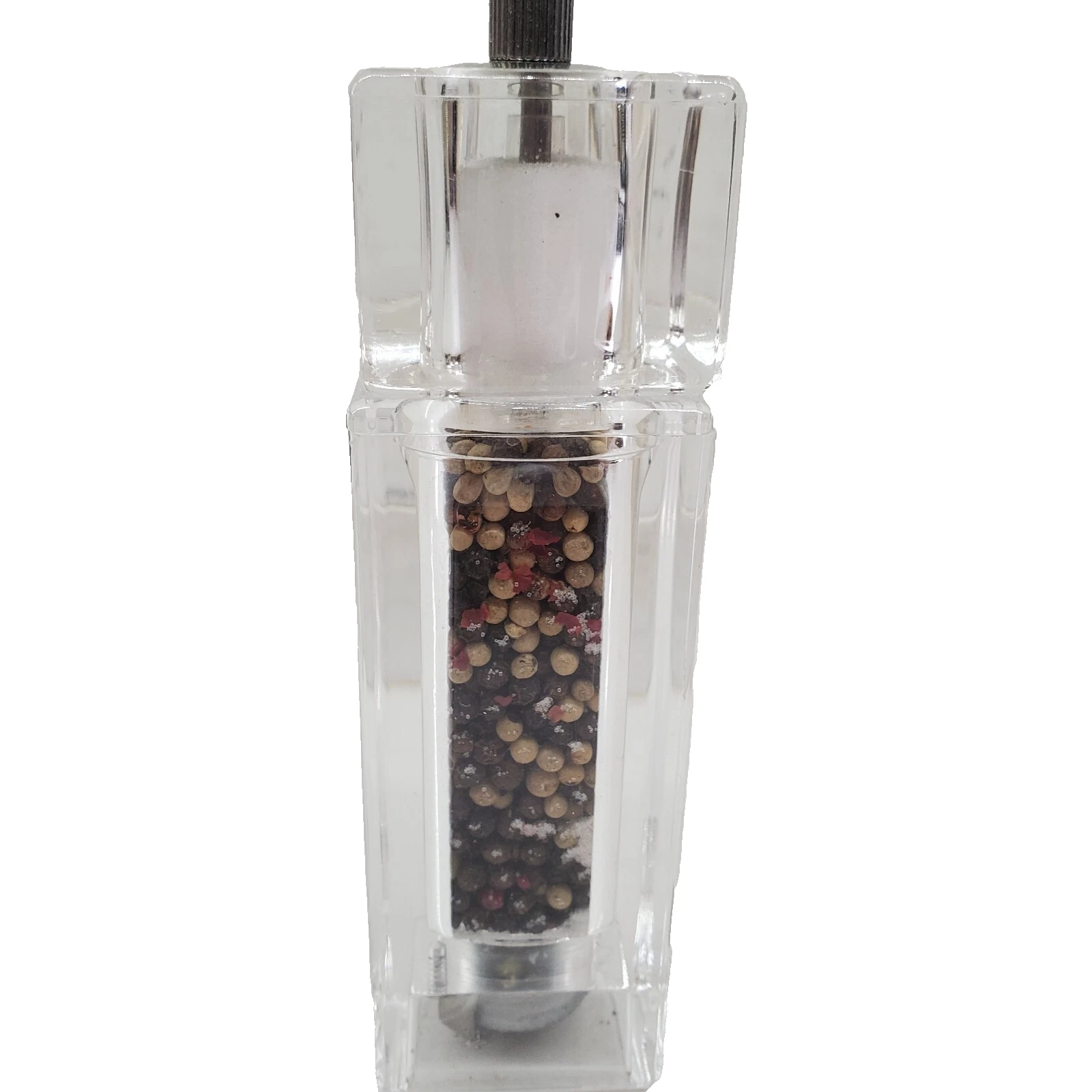 Peugeot Pontarlier Acrylic Combination Salt Shaker & Pepper Grinder - Filled