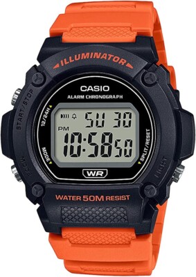 Casio W-219H-4AVDF DIGITAL HERREN UHR ORANGE 47mm UNTERPREIS