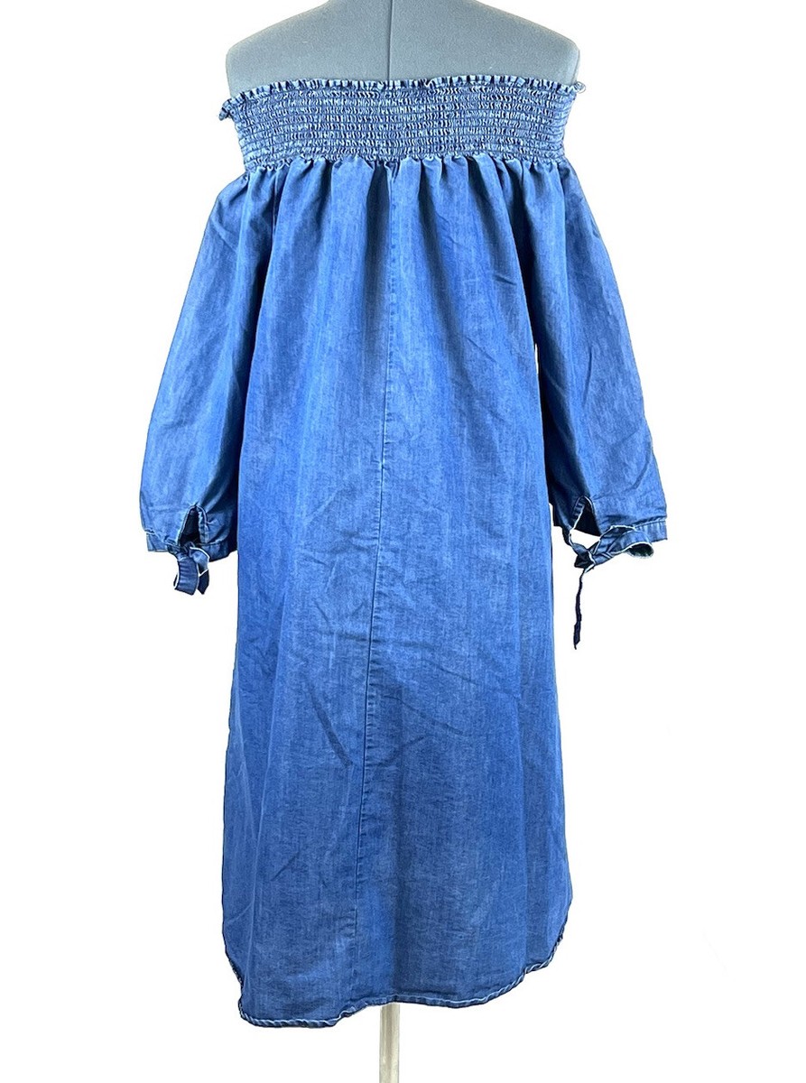 white plus size denim dress Final Sale Strapless in with Ivory ribbed Turtle line shape with wide Korean Style Lazada Denim epos:Level_1:JDY Options:Size 12