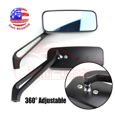 2PCS Anti Glare Rectangle Motorcycle Rearview Side Mirrors 8MM - Foto 11