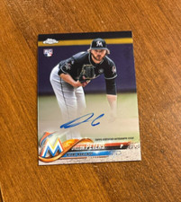 Dillon Peters 2018 Topps Chrome Rookie Auto RA-DP Texas Austin Miami Marlins RC