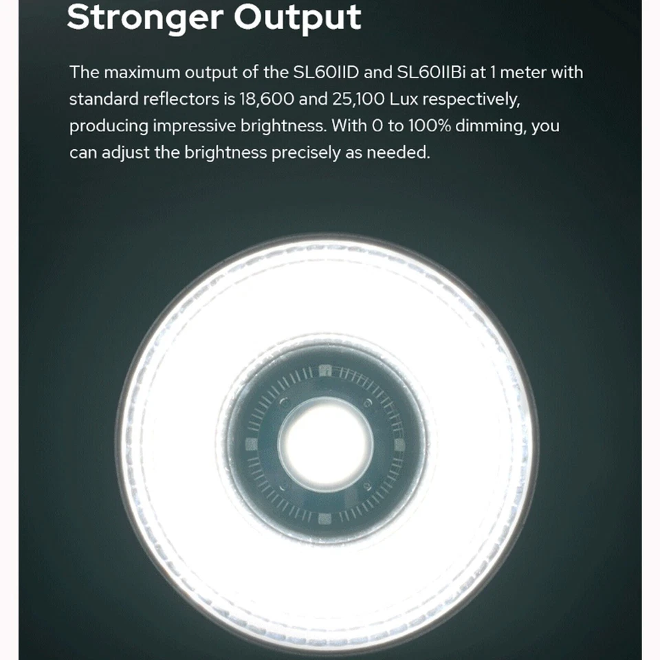 Godox SL60IIBi 75W Bi-Color COB LED Video Light 2800-6500K + 60CM Softbox+ Stand - Image 3 of 4