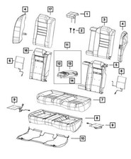 Genuine Mopar 2017-2020 Dodge Charger Rear Interior Seat Back Cover 5xz51la3ab