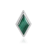 Cavill Malachit SilberanhäNger 925 Sterling Platin RautenanhäNger 18,216Ct