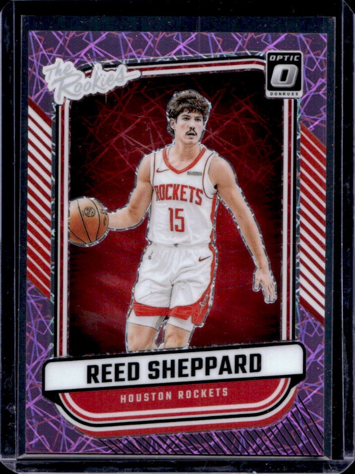 2024-25 Donruss Optic Reed Sheppard The Rookies Pink Velocity RC #12/79 Rockets